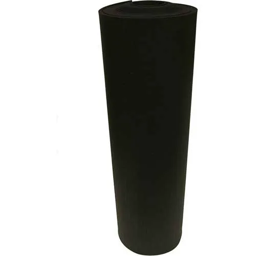 Rubber-Cal "Recycled Flooring" 1/4 in. x 4 ft. x 6 ft. - Black Rubber Mats