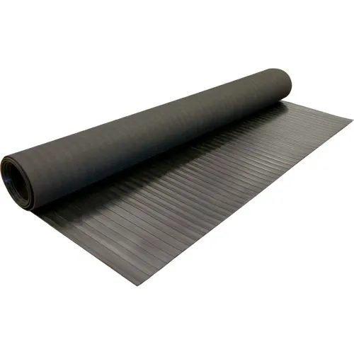 Rubber-Cal "Wide-Rib" Corrugated Rubber Floor Mat - 1/8 in x 4 ft x 6 ft - Black Rubber Roll - Image 2