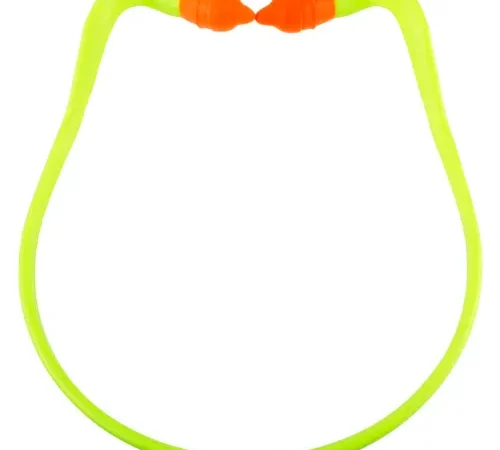Radians RB2120 Radband 2 Banded Earplugs, 25dB, Orange Pods, Yellow Band