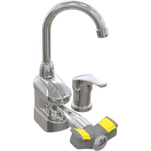 Bradley Deck-Mount Swing-Activated Faucet/Eyewash Unit, Mixed Faucet, Left Hand - Image 2