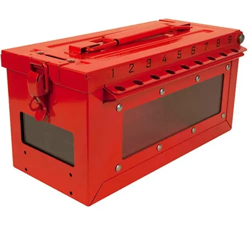 MasterLock® Group Lock Box With Key & Side Window, Red, S601