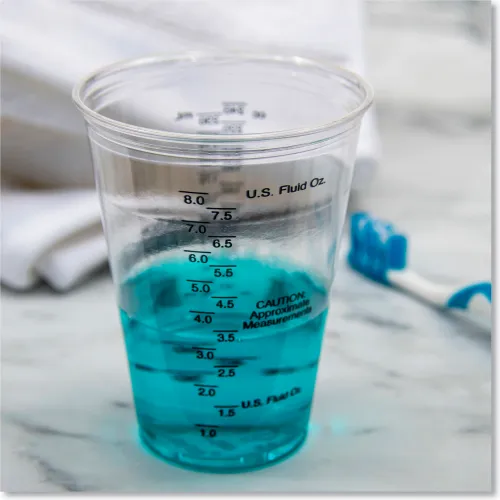 Dart® Plastic Medical & Dental Cups, Graduated, 10 oz, Clear, 50/Bag, 20 Bags/Carton - Image 3