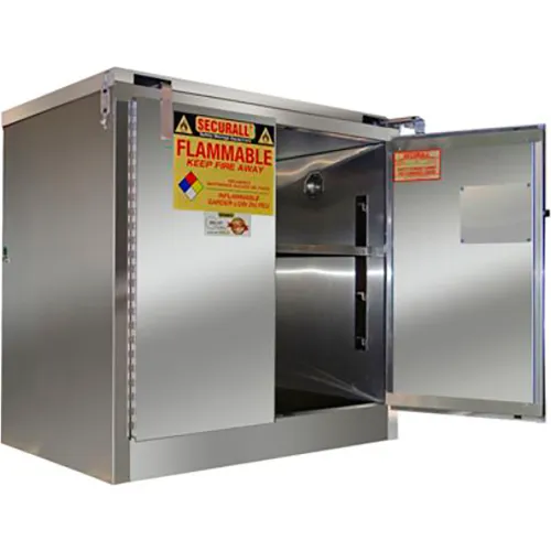 Securall® 30-Gallon 36"W Manual Close, Flammable Cabinet Stainless Steel