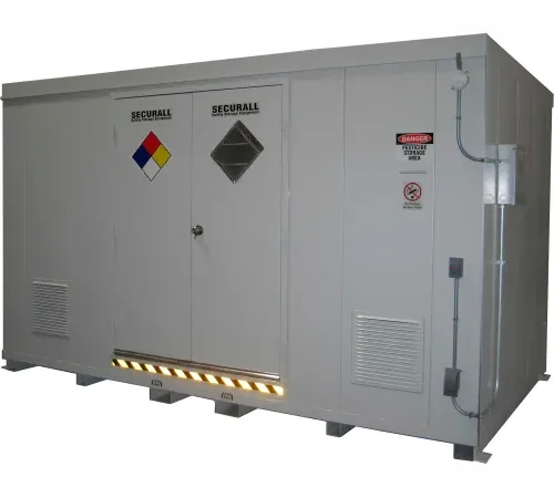 Securall® 24 Drum Agri-Chemical Storage Building - Dim: 14'W x 8'D x 8'3"H