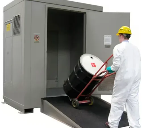 Securall® 6 Drum 2HR Fire-Rated Agri-Chemical Storage Locker, 7'W x 5'D x 8'3"H