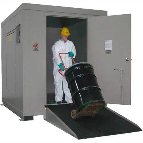 Securall® 12 Drum 4HR Fire-Rated Hazmat Locker with Explosion Relief Panels, 7'W x 9'D x 8'3"H