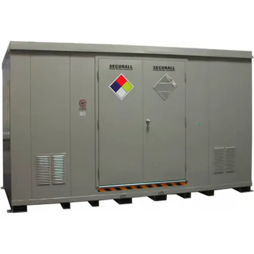 Securall® 24 Drum 2HR Fire-Rated Hazmat Storage Building, 14'W x 8'D x 8'3"H