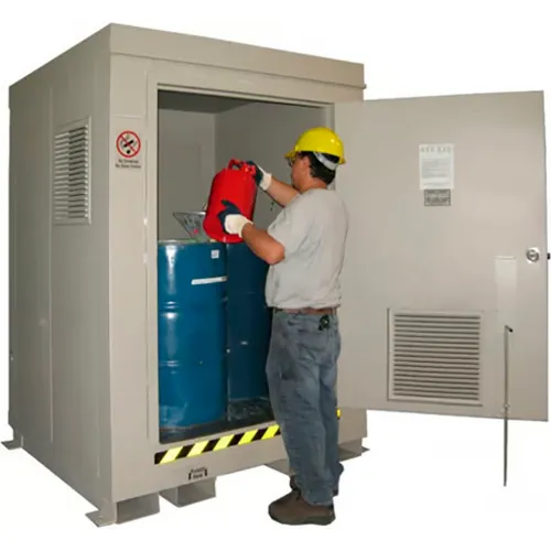 Securall® 4 Drum Hazmat Storage Locker with Explosion Relief Panels, 5'W x 5'D x 6'11"H