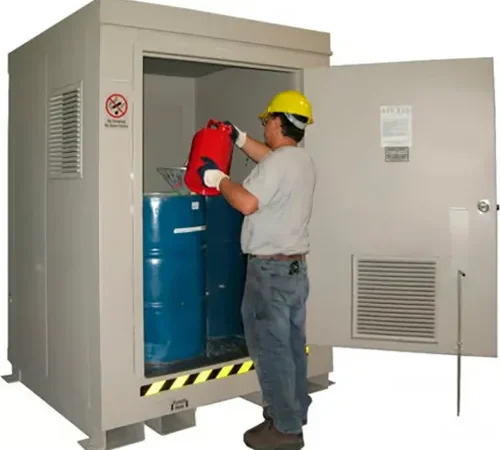 Securall® 4 Drum 4HR Fire-Rated Hazmat Locker with Explosion Relief Panels, 5'W x 5'D x 6'11"H