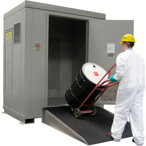 Securall® 6 Drum 2HR Fire-Rated Hazmat Storage Locker, 7'W x 5'D x 8'3"H