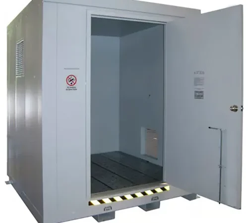 Securall® 9 Drum 4HR Fire-Rated Hazmat Storage Locker, 7'W x 7'D x 8'3"H
