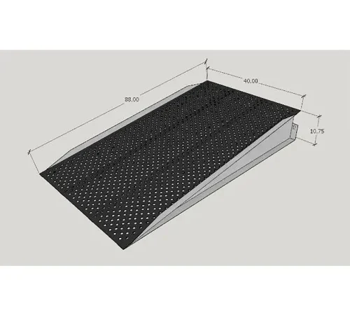 Securall® Perforated Steel Ramp For Buildings AG/B1600-AG/B8000, 10-3/4" x 52"W x 72"L