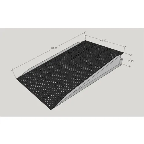 Securall® Perforated Steel Ramp For Buildings AG/B1600-AG/B8000, 10-3/4" x 52"W x 72"L