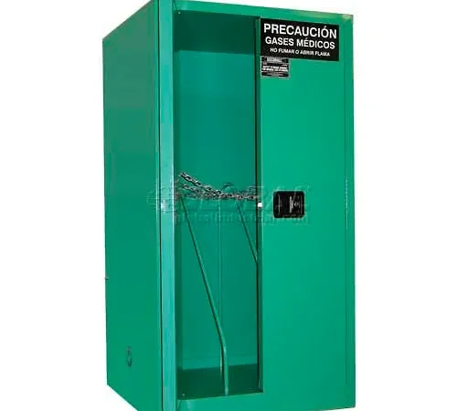 Securall® 9, H Cylinder, Vertical Medical Gas Cabinet, 34"W x 34"D x 65"H, Manual Close