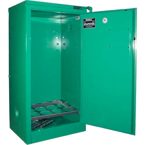 Securall® 12 D & E Cylinder Vertical Medical Fire Lined Gas Cabinet 24"Wx18"Dx46"H Self Close
