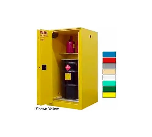 Securall® Flammable Drum Cabinet w/ Rollers & Doors, 65 Gal. Cap., 34"W x 34"D x 65"H, Beige