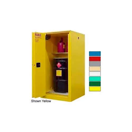 Securall® Flammable Drum Cabinet w/ Rollers & Doors, 65 Gal. Cap., 34"W x 34"D x 65"H, Beige