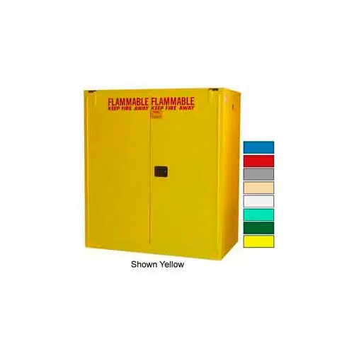 Securall® Flammable Drum Cabinet w/ Rollers & Doors, 120 Gal. Cap., 56"W x 31"D x 67"H, Gray
