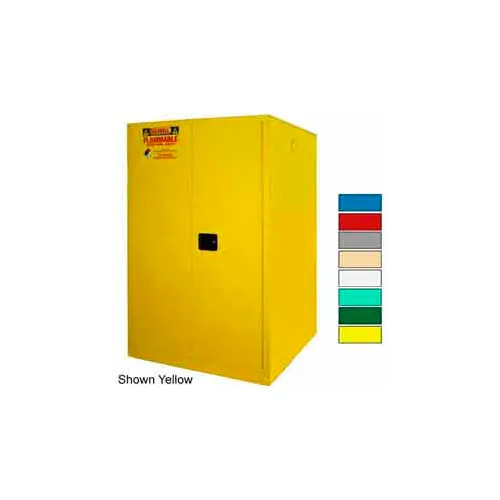 Securall® Drum Cabinet 75 Gal. Capacity Vertical Manual Close Hazmat Flammable W/ Drum Rollers