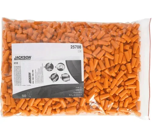 Jackson Safety® H10 Disposable Earplugs, Uncorded, NRR 31 dB
