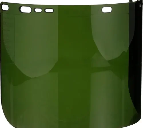 Jackson Safety® F50 Face Shield Window, PolyCarb, IRUV 3.0, 8"L x 15-1/2"W, 1/16" Thick, Green