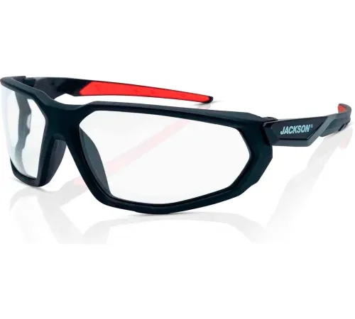 Jackson Safety® F Series HyperGuard Safety Glasses, Clear Lens, Black Frame