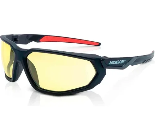 Jackson Safety® F Series HyperGuard Safety Glasses, Amber Anti-Fog Lens, Black Frame