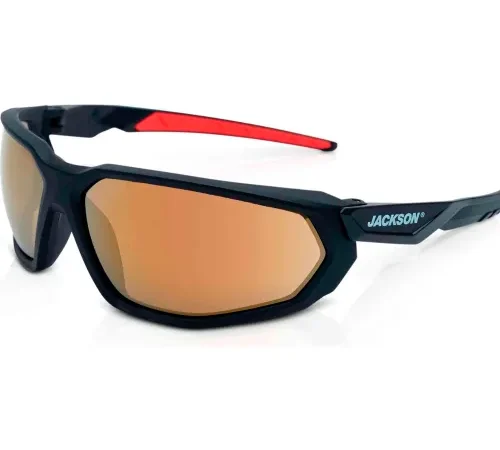 Jackson Safety® F Series HyperGuard Safety Glasses, Gold/Mirror Lens, Black Frame