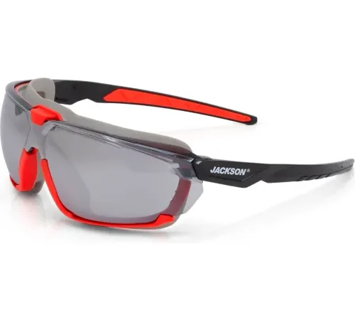 Jackson Safety® G Series HyperGuard Safety Glasses, Smoke Mirror Anti-Fog Lens, Black Frame