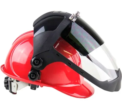 Sellstrom® S32252 DP4 Series Hard Hat Faceshield W/ Chin Guard, Shade 5 IR, AF Flip-Up Window