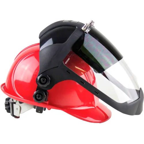Sellstrom® S32252 DP4 Series Hard Hat Faceshield W/ Chin Guard, Shade 5 IR, AF Flip-Up Window