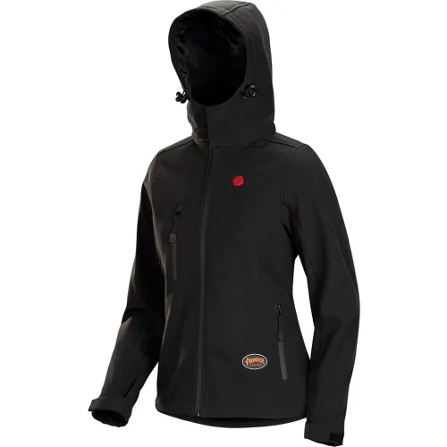 Pioneer® Women's Heated Softshell Jacket, 3XL, Black