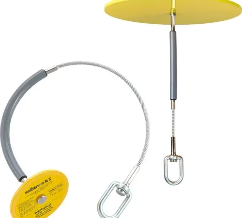PeakWorks® Drop Thru Anchor, 12" Plate, 4' Cable