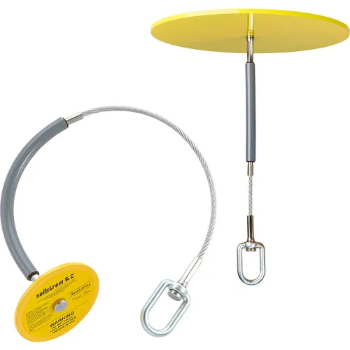 PeakWorks® Drop Thru Anchor, 4" Plate, 4' Cable