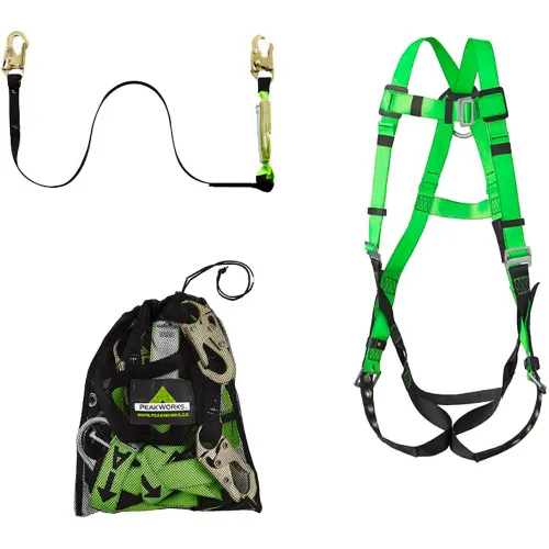 PeakWorks® FK-009 Contractor Kit, Harness, 6' Lanyard & Mesh Bag