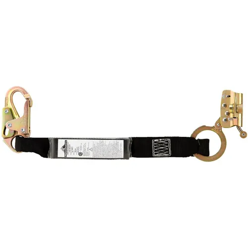 PeakWorks® ADP Rope Grab with Panic Grab, Small Eye, Strand Rope, 5/8" Rope Dia., Black