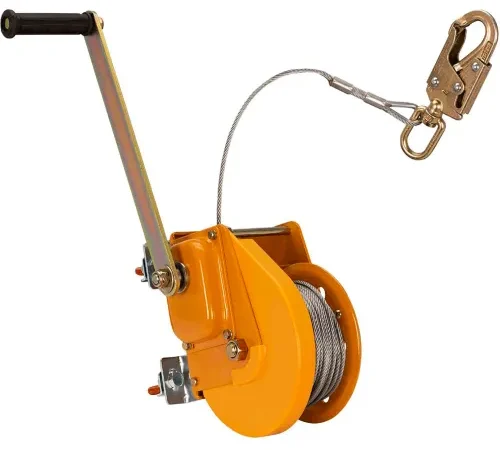 PeakWorks® Man Winch with 3/16'' Cable & Swivel Hook, 300 lb. Capacity, 65'L