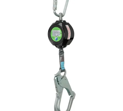 PeakWorks® Leading Edge Self Retracting Lifeline, Single Leg, Form Hook, Dyneema Webbing, 10'L