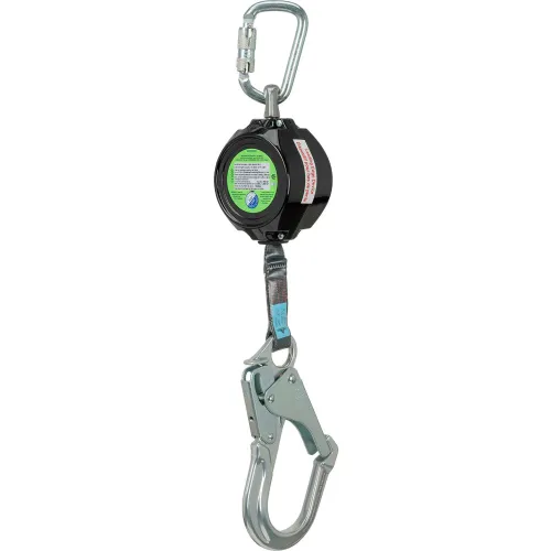PeakWorks® Leading Edge Self Retracting Lifeline, Single Leg, Form Hook, Dyneema Webbing, 10'L