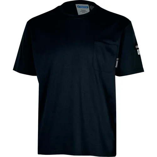 Oberon™ Men's Lightweight Short Sleeve Flame Resistant Safety Shirt, 4XL, Navy Blue