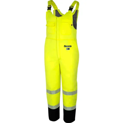 Oberon™ Safety Overalls, FR/Arc-Rated, L, Hi-Vis Safety Yellow