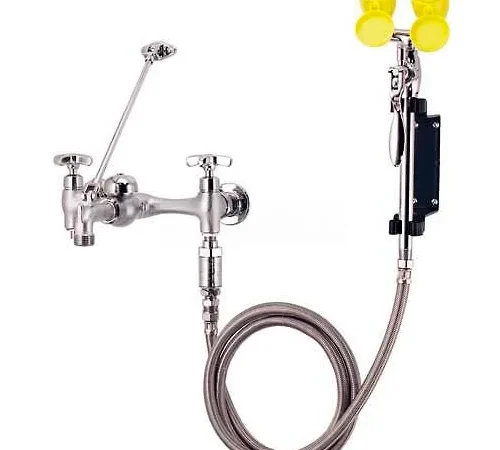 Speakman Eyesaver Service Sink Faucet, SEF-9000, Chrome & Yellow