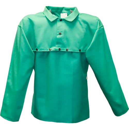 Stanco™ Flame Resistant Cotton Cape Sleeves with Collar, 14"L, M, Green