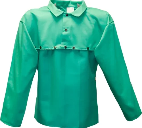Stanco Flame Resistant Cotton Cape Sleeves with Collar, 20"L, L, Green