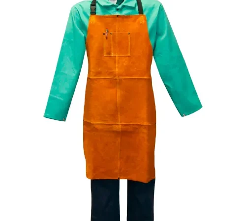 Stanco™ Gold Band® Leather Bib Apron, 24" x 36", Gold