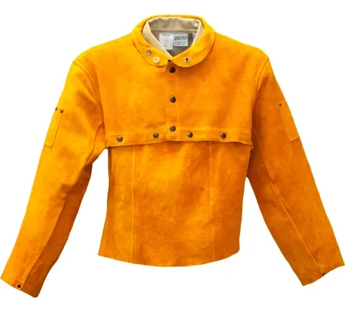 Stanco Leather Cape Sleeve with Collar, 14"L, 2XL, Gold
