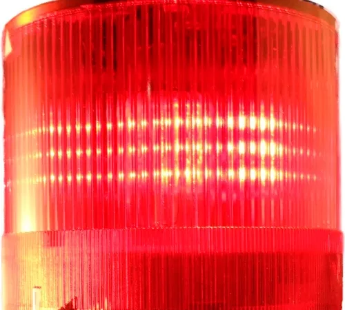 Springer Controls / Texelco LA-224F 70mm Stack Light, Flashing, 120V AC/DC LED - Red