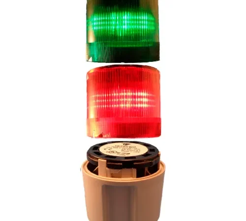 Springer Controls / Texelco LA-TCL02SB52 70mm Complete Light Stack, 24V LED, GRAY Term, G-R