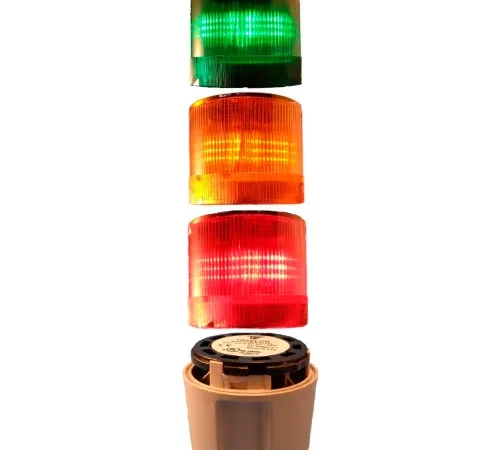 Springer Controls / Texelco LA-TCL03SF532 70mm Complete Light Stack, 120V LED, GRAY Term, G-A-R