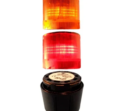 Springer Controls / Texelco LA-TCL92SF32 70mm Complete Light Stack, 120V LED, BLK Term, R-A